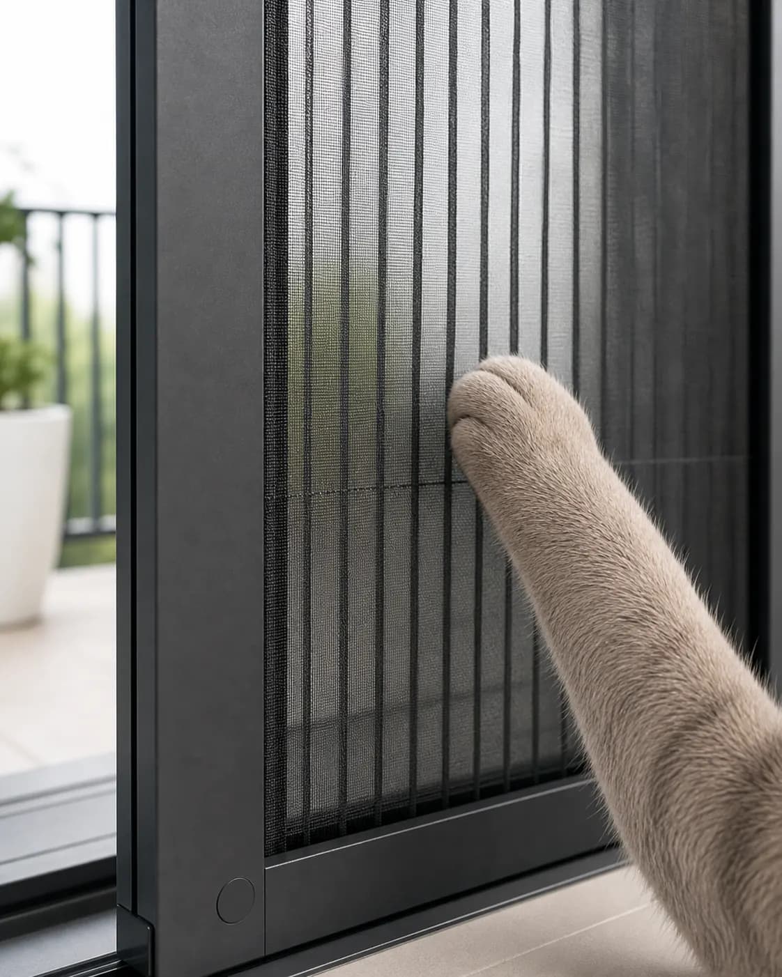 Güçlendirilmiş kedi tülü detayı