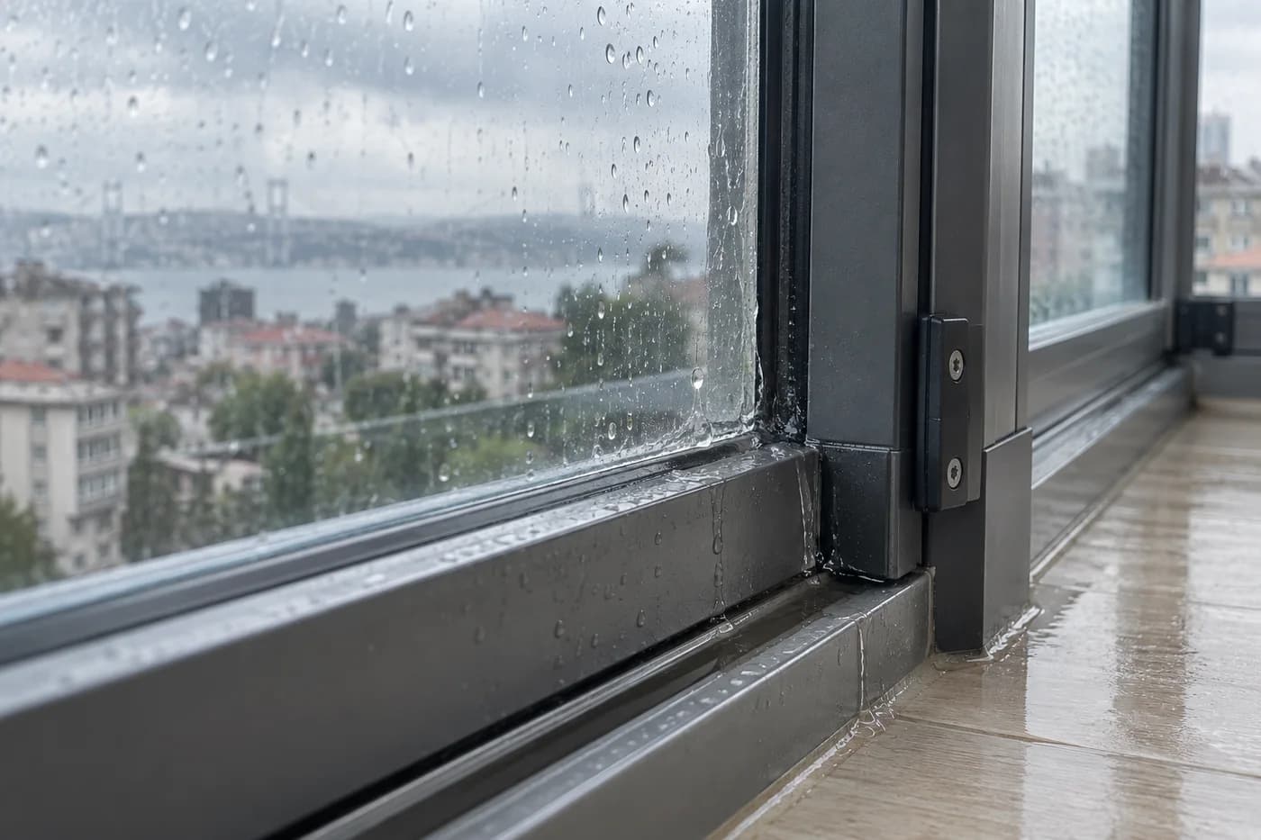 Cam balkon alt rayında su alma problemi