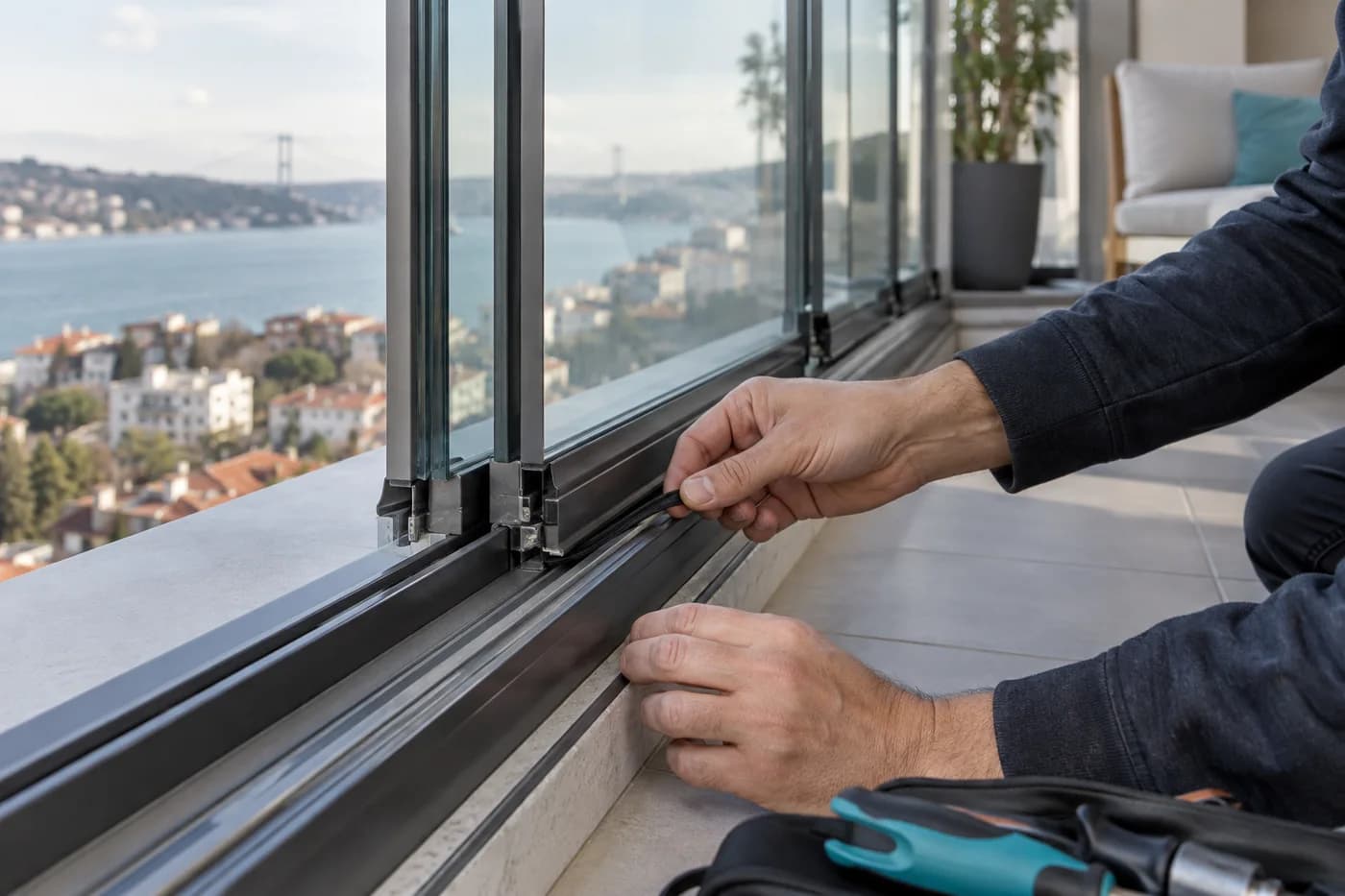 Cam balkon ray ve fitil kontrolü